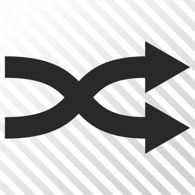 Shuffle okları doğru vektör simgesi