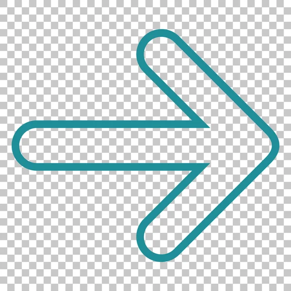 Yuvarlak ok doğru vektör simgesi