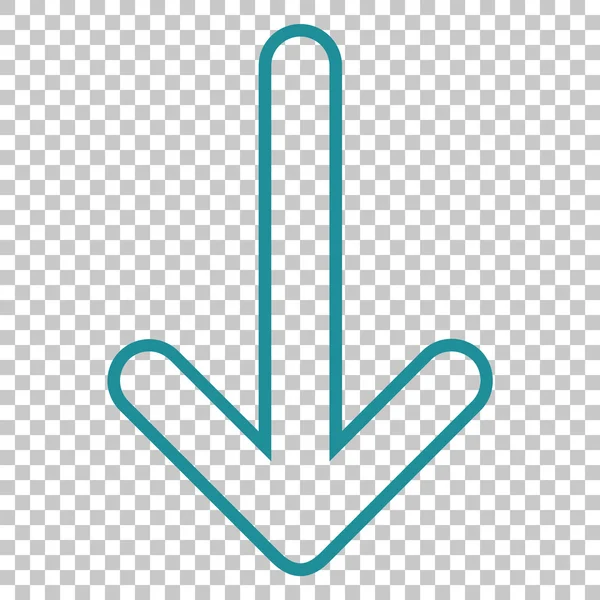 Afgeronde pijl-omlaag Vector Icon — Stockvector