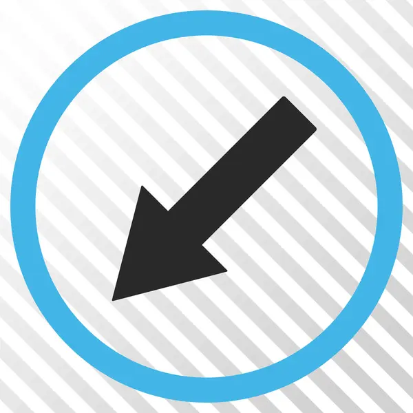 Icono de vector de flecha redondeada hacia abajo-izquierda — Vector de stock
