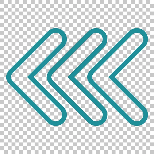 Üçlü işaretçi sol vektör simgesi