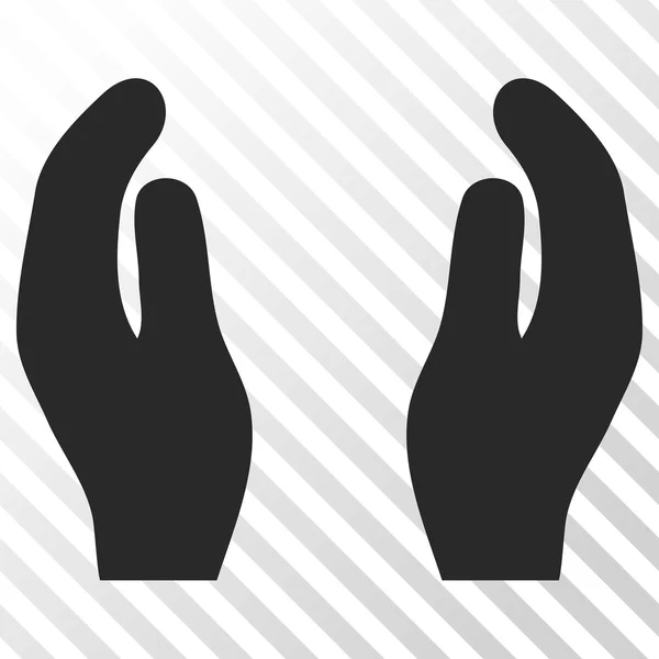 Pflege Hände Vektor-Symbol — Stockvektor