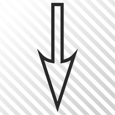 Vektör simgesi aşağı ok keskin