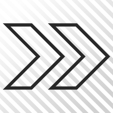 Üst karakter doğru vektör simgesi