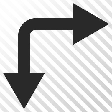 Şu vektör simgesi aşağı çatallanma ok