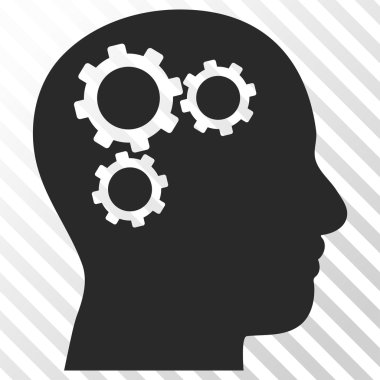 Beyin Gears vektör simgesi