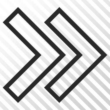 Üst karakter doğru vektör simgesi