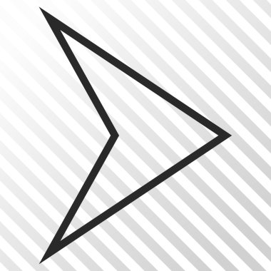 Ok ucu doğru vektör simgesi