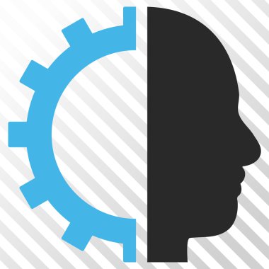 Cyborg dişli vektör simgesi