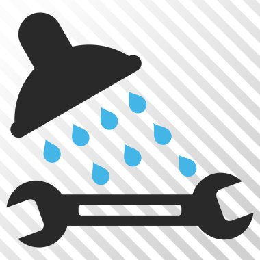 Duş sıhhi tesisat vektör simgesi