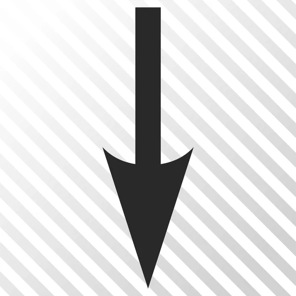 Flecha aguda abajo Vector icono — Vector de stock