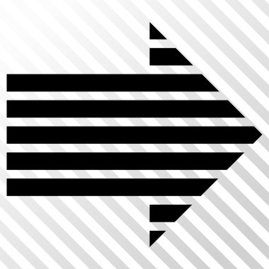 Şerit ok doğru vektör simgesi