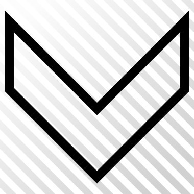 Vektör simgesi aşağı ok ucu