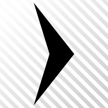 Ok ucu doğru vektör simgesi