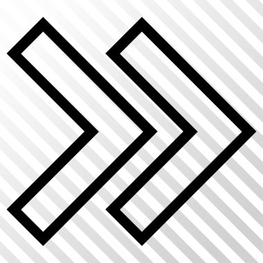 Üst karakter doğru vektör simgesi