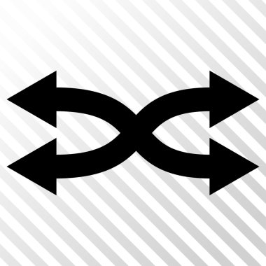 Shuffle okları yatay vektör simgesi