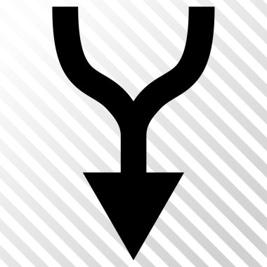 Vektör simgesi aşağı ok birleştirmek