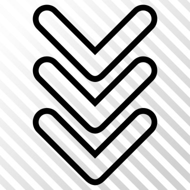 Vektör simgesi aşağı Çift Kişilik işaretçi