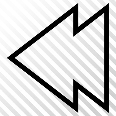 Yön sol vektör simgesi