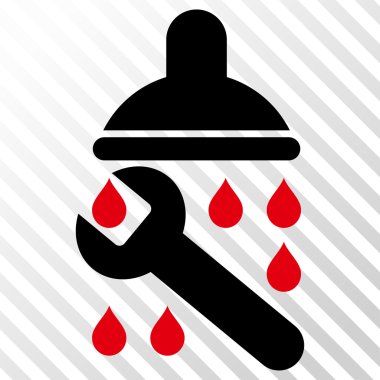 Duş sıhhi tesisat vektör simgesi