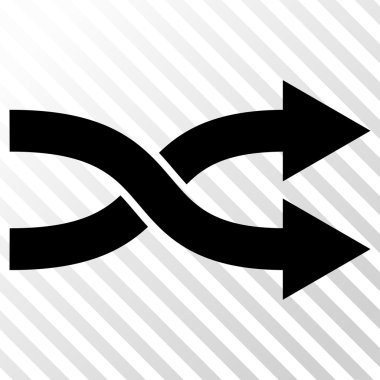 Shuffle okları doğru vektör simgesi