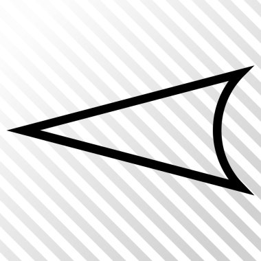 Ok ucu sol vektör simgesi