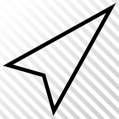 İşaretçiyi doğru yukarı vektör simgesi