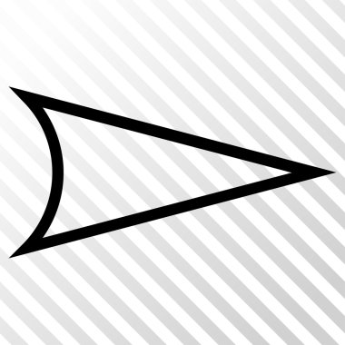 Ok ucu doğru vektör simgesi