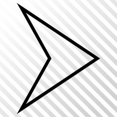 Ok ucu doğru vektör simgesi