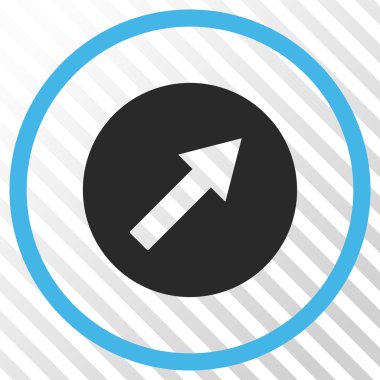 Yukarı sağ yuvarlak ok vektör simgesi