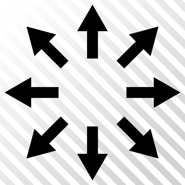 Icône vectorielle de flèches radiales — Image vectorielle