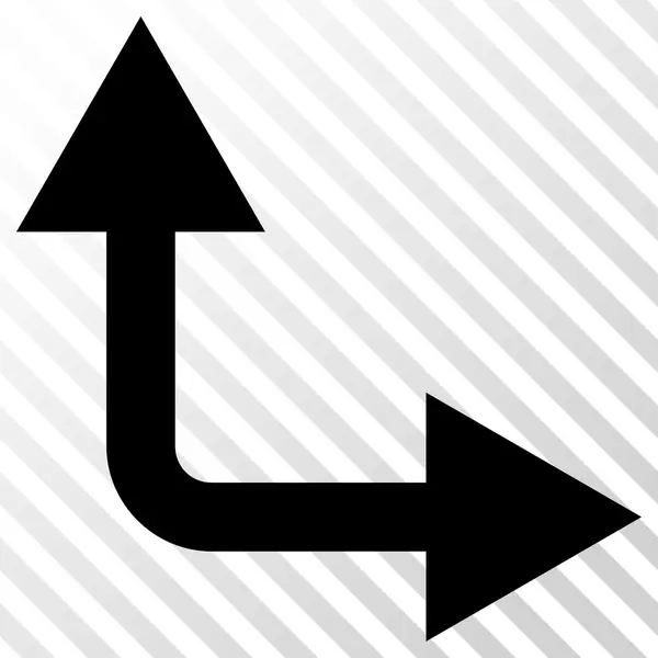 Bifurcation Arrow Up Vector Icon — стоковый вектор