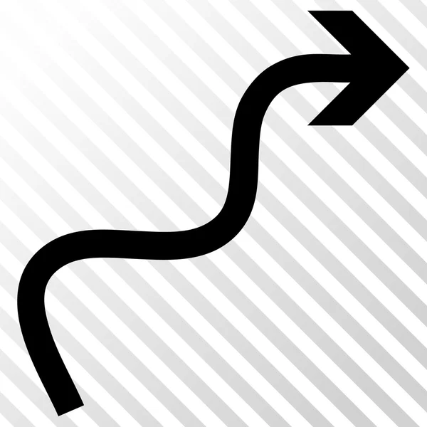 Kurva pilen vektor ikon — Stock vektor