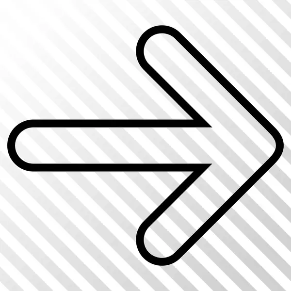 Freccia arrotondata icona vettoriale destra — Vettoriale Stock
