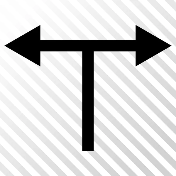 Bifurcation Arrows Left Right Vector Icon — Stock Vector