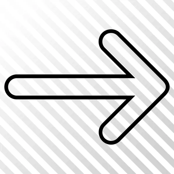 Abgerundeter Pfeil rechts Vektor-Symbol — Stockvektor