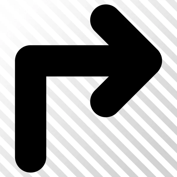 Turn Right Vector Icon — Stock Vector
