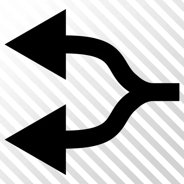 Split pilarna vänster vektor symbol — Stock vektor