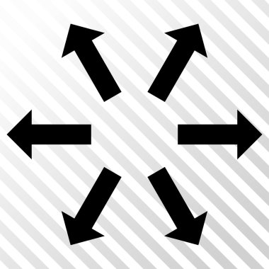 Radyal okları vektör simgesi