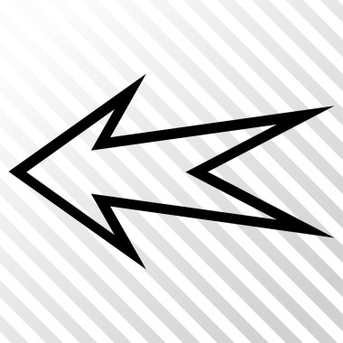 Ok sol vektör simgesi