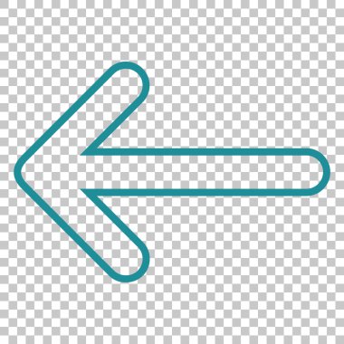 Vektör simge sol yönlü ok