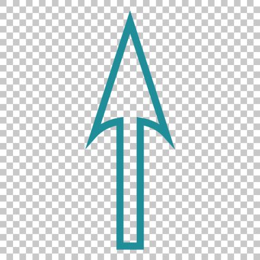 Vektör simge yukarı ok keskin