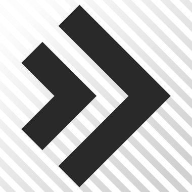 Üst karakter doğru vektör simgesi