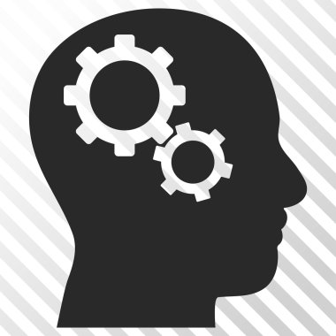 Beyin Gears vektör simgesi