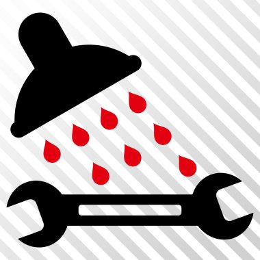 Duş sıhhi tesisat vektör simgesi