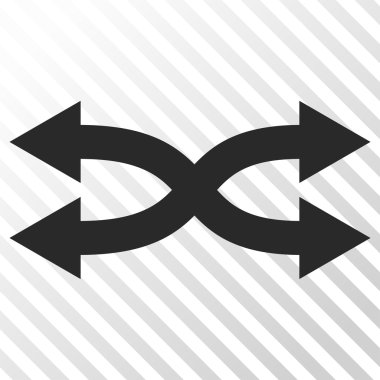 Shuffle okları yatay vektör simgesi