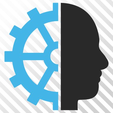 Cyborg dişli vektör simgesi