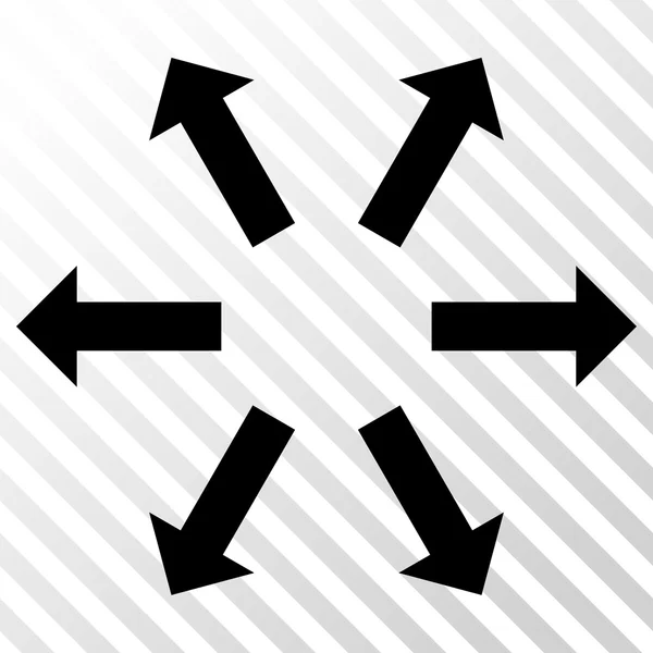 Icône vectorielle de flèches radiales — Image vectorielle