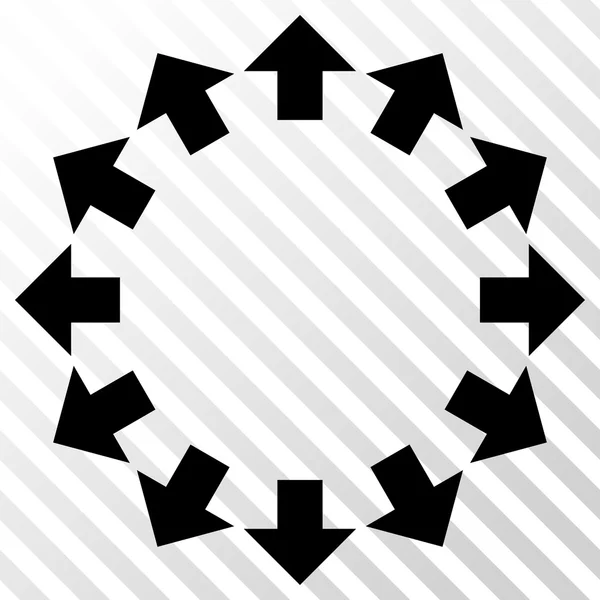 Icona vettoriale delle frecce radiali — Vettoriale Stock