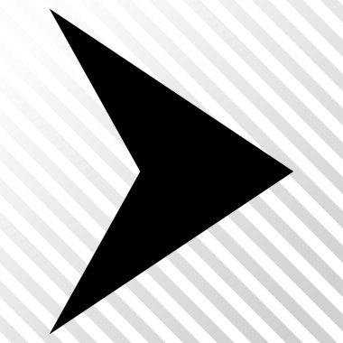 Ok ucu doğru vektör simgesi